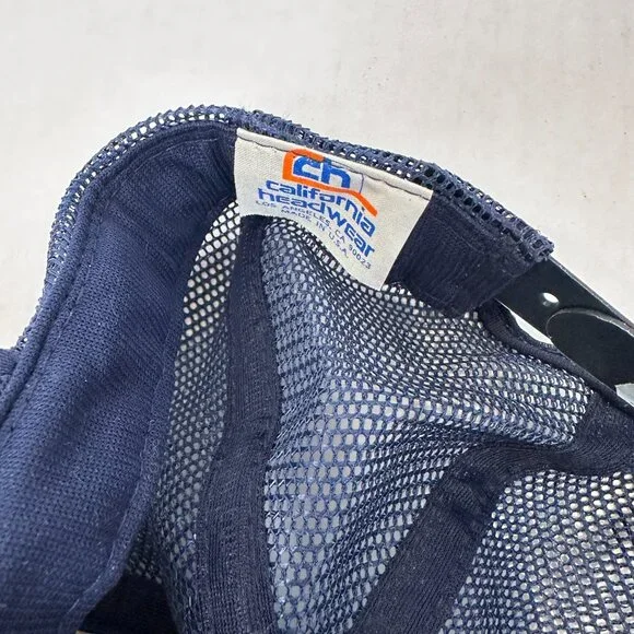 Vintage Disney Epcot Center Trucker Hat SnapBack Blue/Silver - Picture 4 of 5